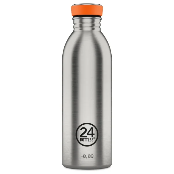24 Bottles Urban Bottle Brushed Steel Paslanmaz Çelik Su Şişesi 500 ml - Gri - Görsel 5