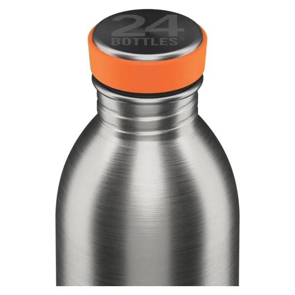 24 Bottles Urban Bottle Brushed Steel Paslanmaz Çelik Su Şişesi 500 ml - Gri - Görsel 2