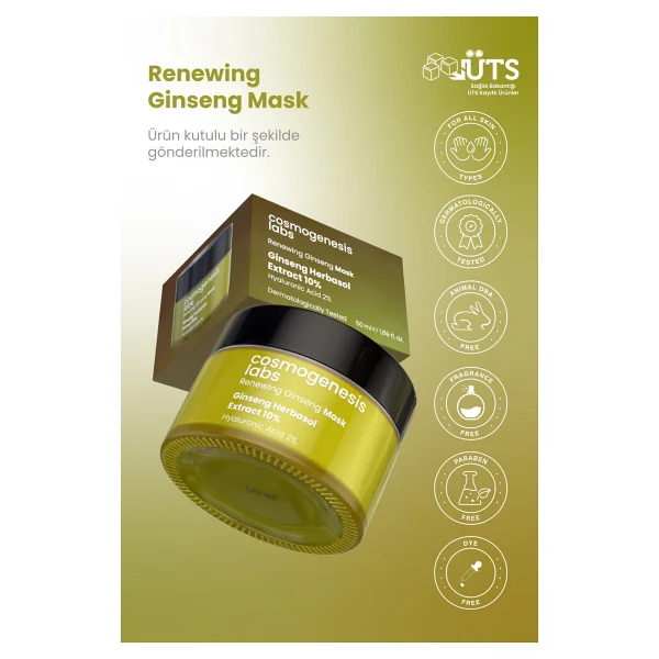 Cosmogenesis Labs Renewing Ginseng Yenileyici Yüz Maskesi 50 ml - Görsel 8