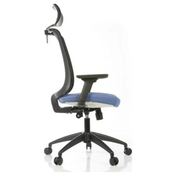 Goldsit Merkür Ergonomik Koltuk - - Mavi Kumaş-Krom Parlak Metal Ayak - Görsel 7