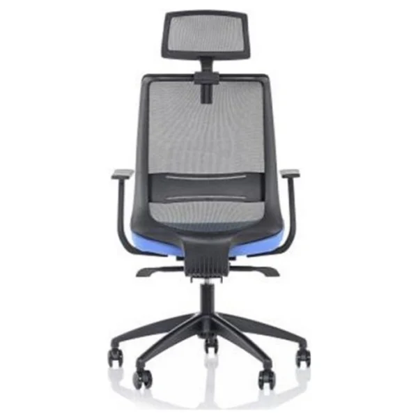 Goldsit Merkür Ergonomik Koltuk - - Mavi Kumaş-Krom Parlak Metal Ayak - Görsel 2