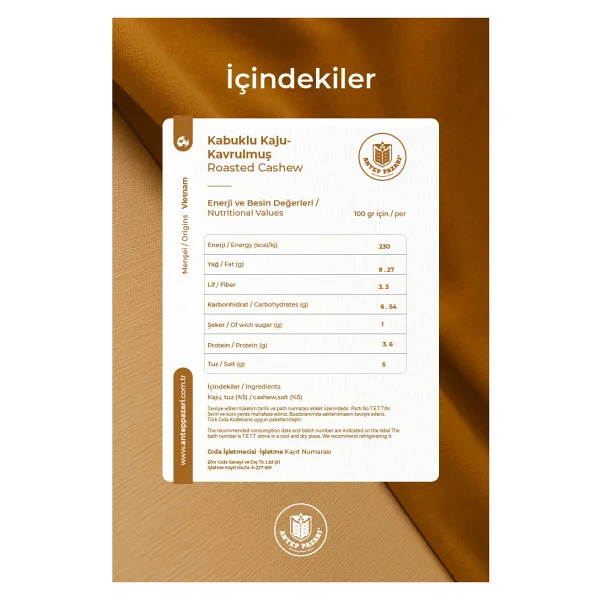 Antep Pazarı Kaju Kabuklu Kavrulmuş 1 kg - Görsel 4