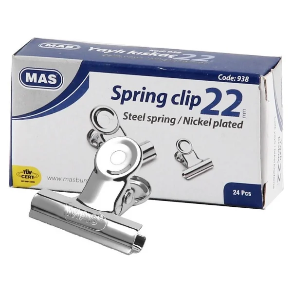 Mas 938 Kıskaç Yaylı Metal 22 mm 24'lü Kutu - Görsel 5