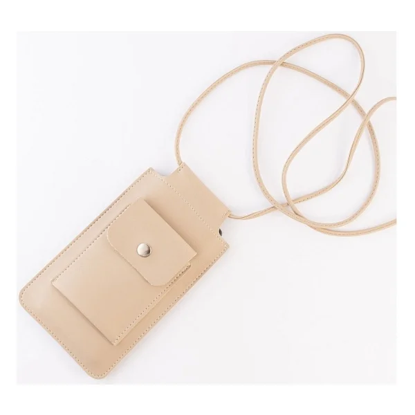 Vegan Deri Askılı Telefon Çantası - Iphone 16 ve Tüm Modellerle Uyumlu, Minimal Cepli Günlük Çanta (Krem, Siyah, Kahve, Sarı, Kırmızı, Turuncu, Mavi, Lila, Beyaz) - Görsel 10