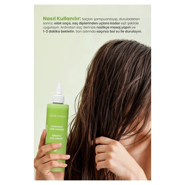Bade Natural Biberiye Arındırıcı ve Canlandırıcı 250 ml Saç Sirkesi - Görsel 3