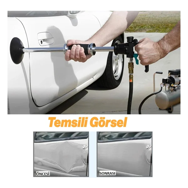 Havalı Boyasız Kaporta Göçük Düzeltme Vantuz 1/4 3 Çeşit Hava Çektirme Pnömatik Vakum 75-100-125 mm - Görsel 4