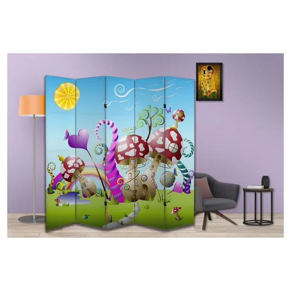 Çocuk Temalı Özel Tasarım Paravan Room Divider 180 x 200 cm - 193 x 200 - Görsel 3