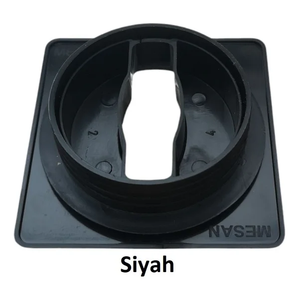 Masaüstü Kablo Kanalı Deliği Kapağı, Kare, Siyah 6 cm (5 Adet) - Görsel 3
