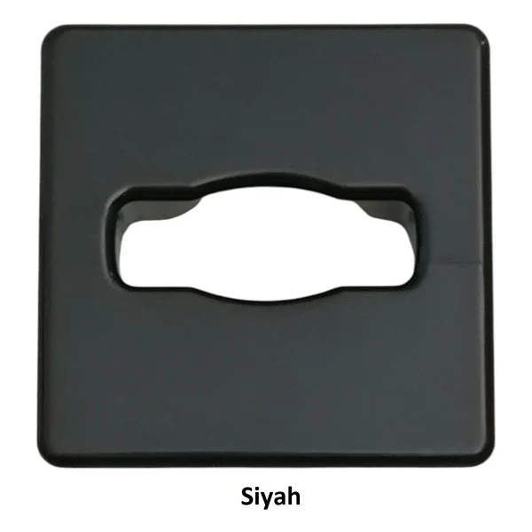 Masaüstü Kablo Kanalı Deliği Kapağı, Kare, Siyah 6 cm (5 Adet) - Görsel 4