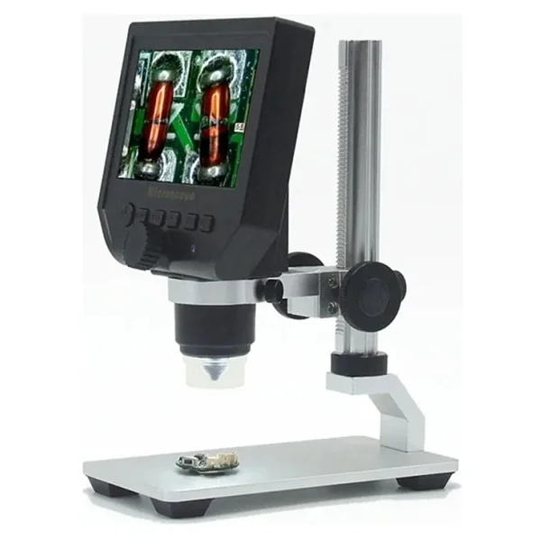 600X Dijital Mikroskop 4.3'' Hd LCD Ekran, 3.6mp, Usb, 1080P Video Kayıt, Şarjlı, Standlı, Türkçe Menü - Beyaz - Görsel 2