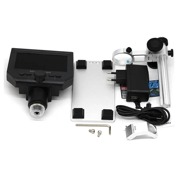 600X Dijital Mikroskop 4.3'' Hd LCD Ekran, 3.6mp, Usb, 1080P Video Kayıt, Şarjlı, Standlı, Türkçe Menü - Beyaz - Görsel 5