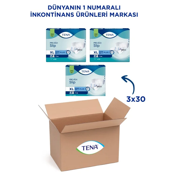Tena Belbantlı Plus 6 Damla Ekstra Büyük Boy XL 30'lu 3 Adet Hasta Bezi - Görsel 5