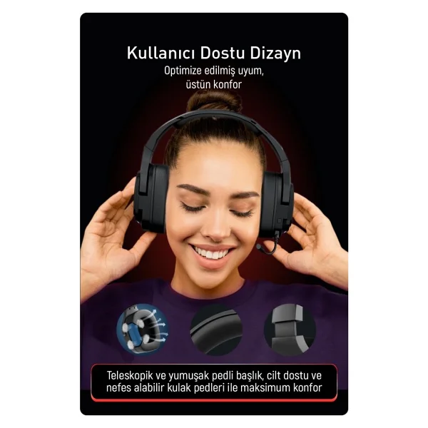 Fashcolle G900 7.1 Virtual Sound Oyuncu Kulaklığı - Görsel 3