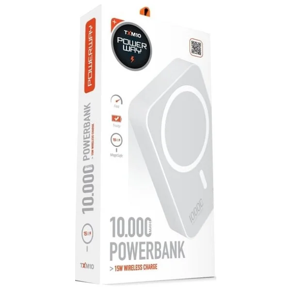 Powerway TXM10 Siyah 10000 mAh Hızlı Şarj MagSafe Powerbank - Görsel 5