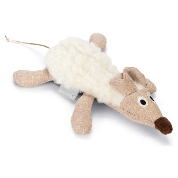 Beeztees Kedi Oyuncağı, Fare, Peluş, Beyaz, 17X13x4cm - Görsel 2