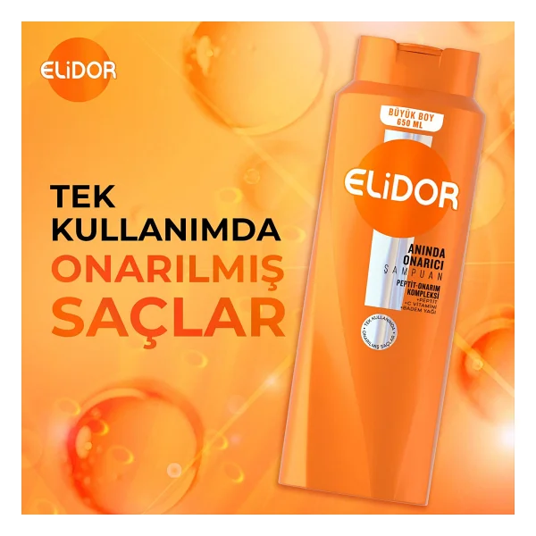 Elidor Superblend Anında Onarıcı Bakım 650 ml Şampuan - Görsel 3