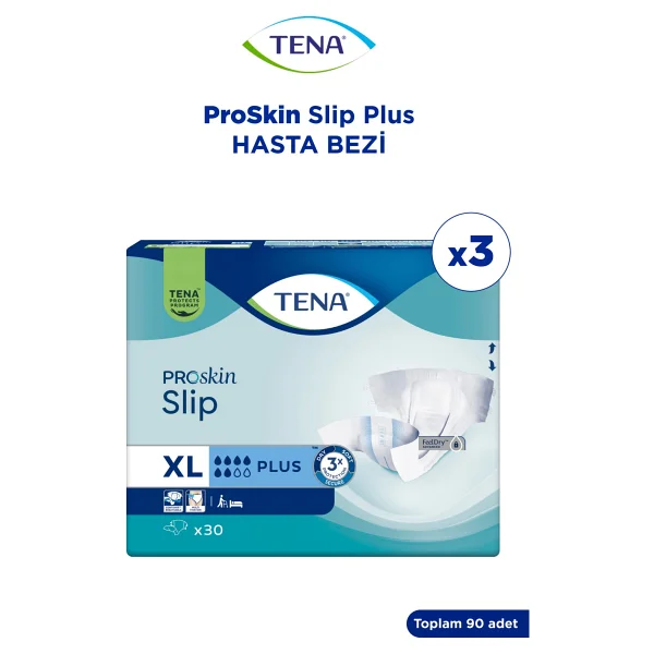 Tena Belbantlı Plus 6 Damla Ekstra Büyük Boy XL 30'lu 3 Adet Hasta Bezi - Görsel 4