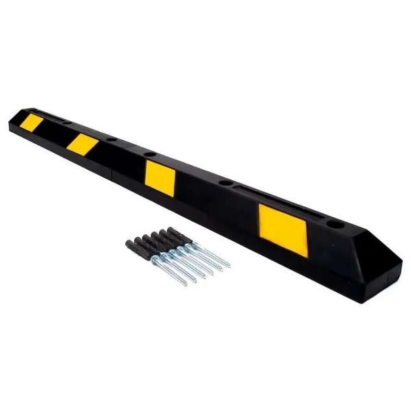 Kauçuk Araç Stoperi - 183x15x10 cm 10'lu Dayanıklı Otopark Seti - Görsel 2