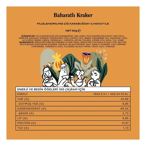 The Good Wild Glutensiz Baharatlı Kraker 55 gr - Görsel 3