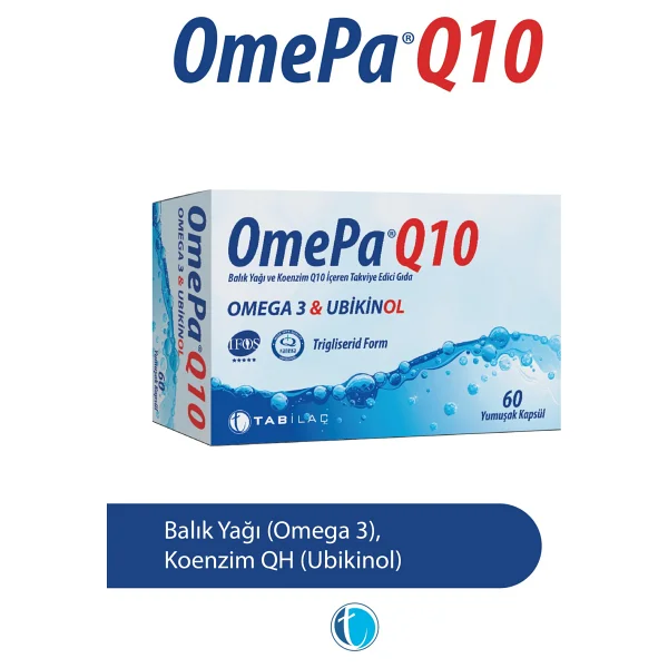 OmePa Q10 Omega 3 Ubiquinol 60 Kapsül - Görsel 4