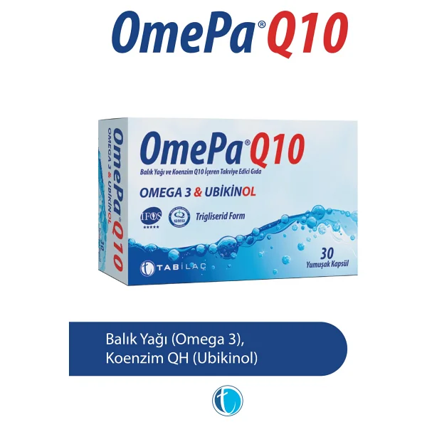 OmePa Q10 Omega 3 Ubiquinol 30 Kapsül - Görsel 6