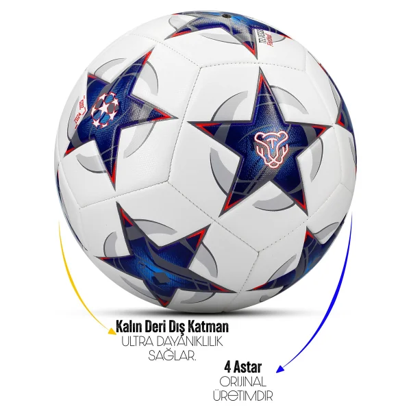 Telvesse Şampiyonlar Ligi Sert Zemin Halı Saha Futbol Topu No:5 - Görsel 3