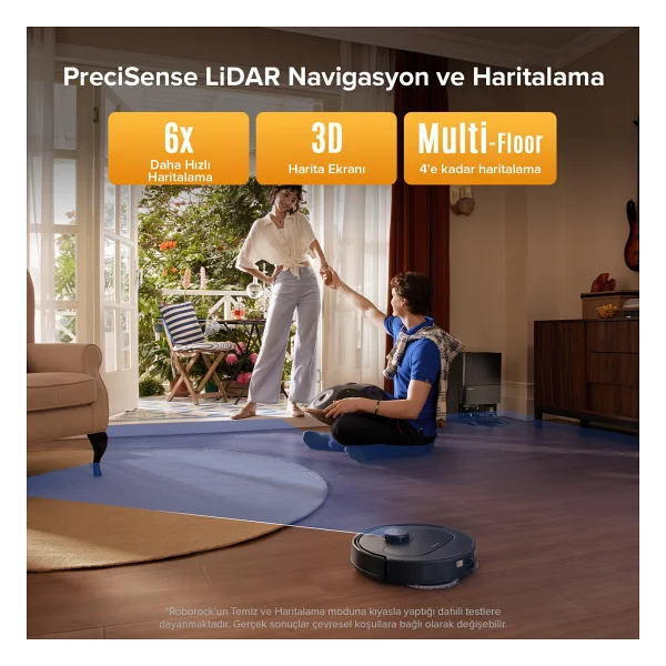 Roborock Qrevo L Siyah Çöp İstasyonlu Akıllı Robot Süpürge - Görsel 3