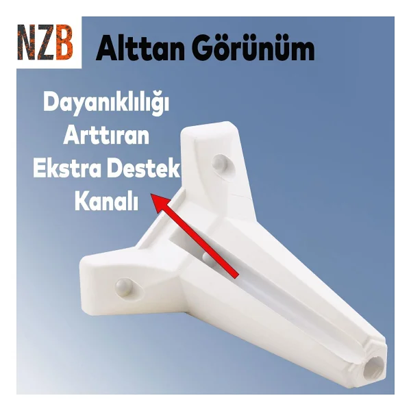 Mobilya Kanepe Sehpa Tv Ünitesi Koltuk Ayağı 18 Cm Beyaz Baza Ayak 4 Adet - Görsel 3