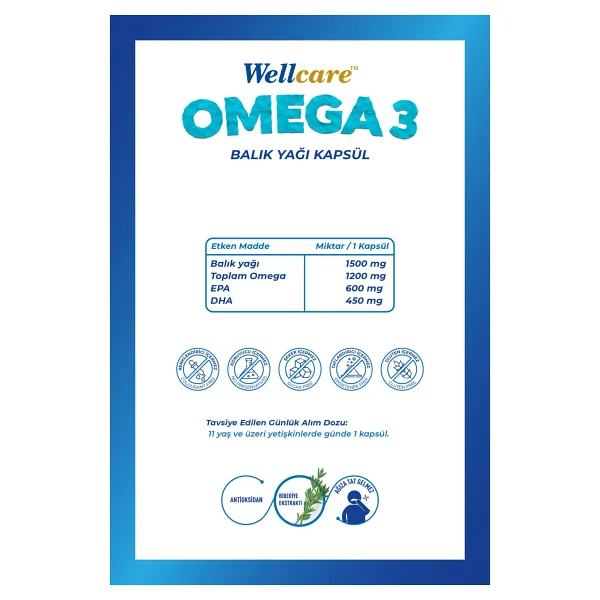 Wellcare Omega 3 1200 mg 30 Kapsül - Görsel 4
