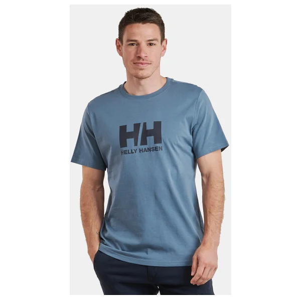 Helly Hansen HH Logo 3.0 HHA.54596-949 Gri Kısa Kollu Bisiklet Yaka Erkek Tişört - Görsel 6