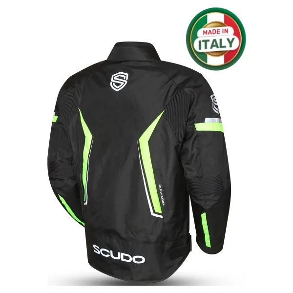 Scudo Roma Erkek Siyah-Sarı 4 Mevsim Motosiklet Montu - Görsel 2