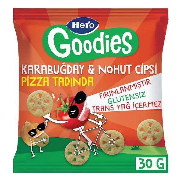 Hero Goodies Pizza Karabuğday Nohut Cips 30 gr - Görsel 5