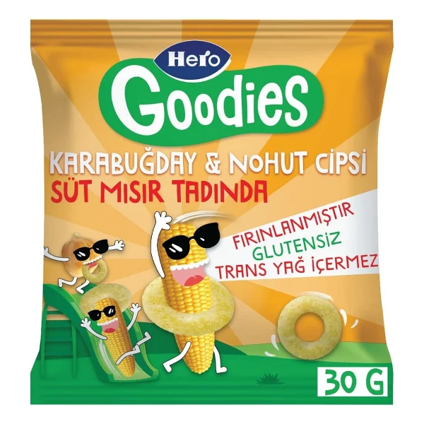 Hero Goodies Süt Mısırlı Karabuğday Nohut Cipsi 30 gr - Görsel 5