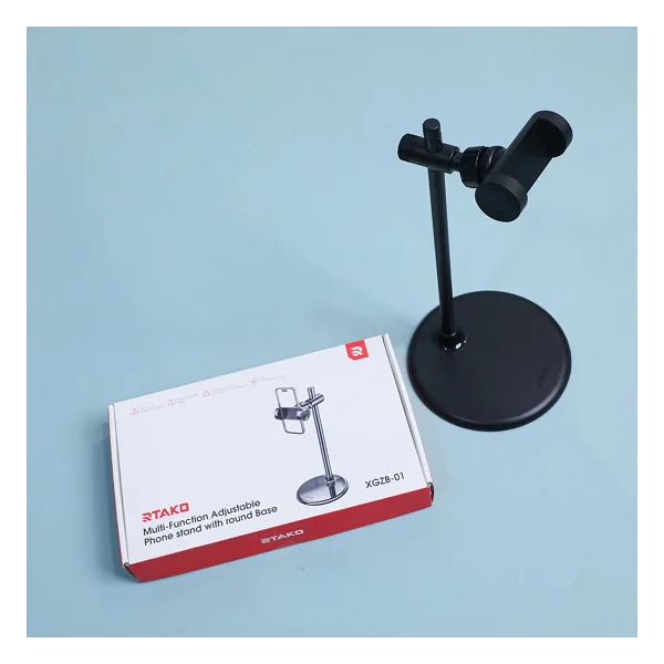Rtako Xgzb-01 Çok Fonksiyonlu Ayarlanabilir Telefon Standı (Gri) - Görsel 3