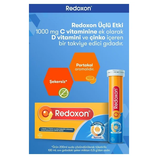 Redoxon Üçlü Etki 30 Efervesan Tablet 3 Adet - Görsel 4