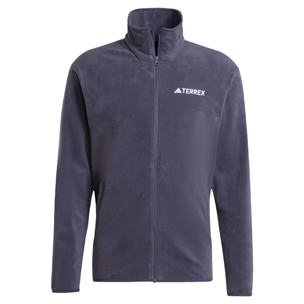 Adidas Multi Essentials JM3116 Tam Fermuarlı Mor Erkek Polar - Görsel 3