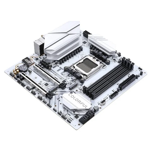 Colorful BATTLE-AX B650M-WHITE Wi-Fi V15 AMD AM5 DDR5 Micro ATX Anakart - Görsel 3