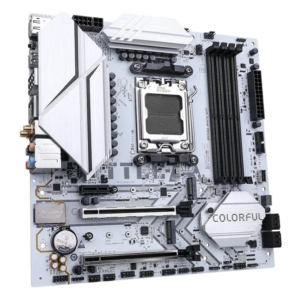 Colorful BATTLE-AX B650M-WHITE Wi-Fi V15 AMD AM5 DDR5 Micro ATX Anakart - Görsel 4