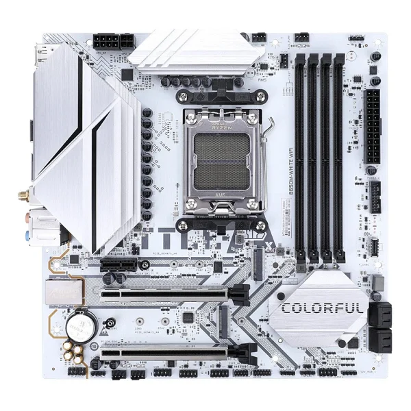 Colorful BATTLE-AX B650M-WHITE Wi-Fi V15 AMD AM5 DDR5 Micro ATX Anakart - Görsel 5