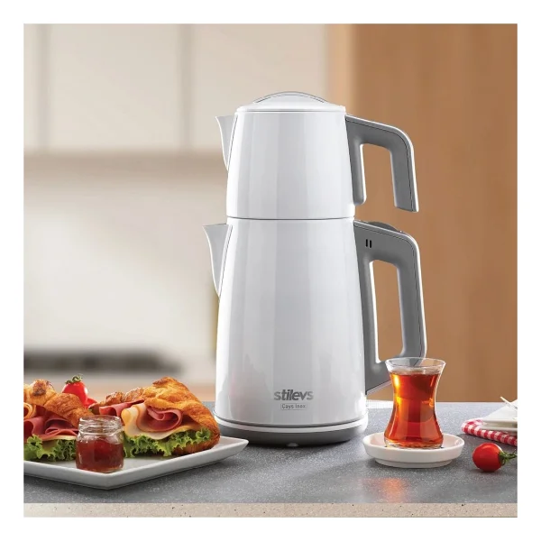 Stilevs Çays Inox Beyaz 1650 W Çelik Çay Makinesi - Görsel 5