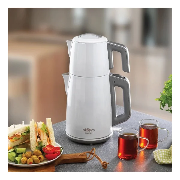 Stilevs Çays Inox Beyaz 1650 W Çelik Çay Makinesi - Görsel 6
