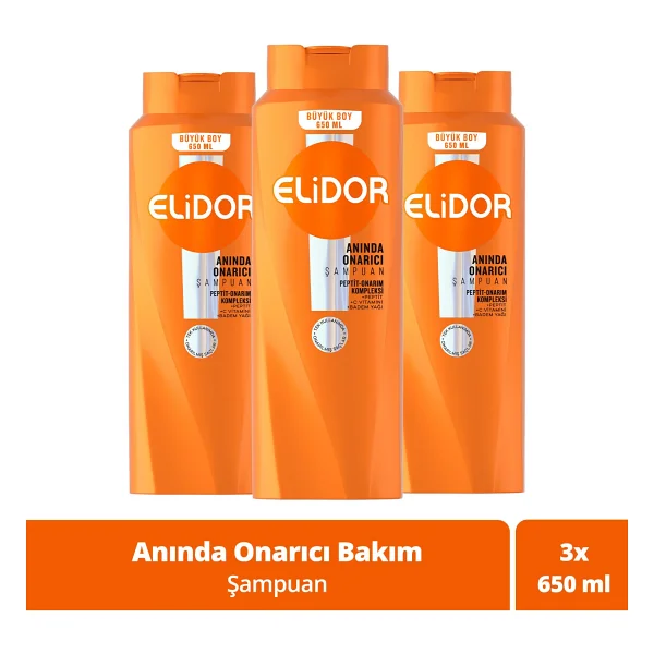 Elidor Superblend Anında Onarıcı Bakım 650 ml 3 Adet Şampuan - Görsel 8