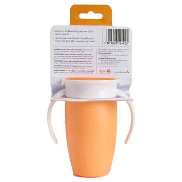 Munchkin Mucize 360° Alıştırma Bardağı, 6AY+, 207ML, Turuncu, 1 Adet - Görsel 7