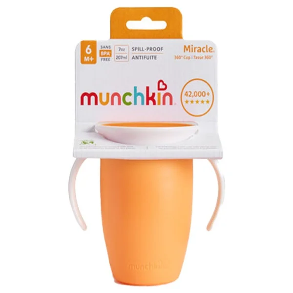 Munchkin Mucize 360° Alıştırma Bardağı, 6AY+, 207ML, Turuncu, 1 Adet - Görsel 6