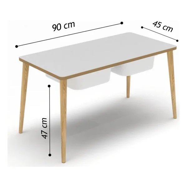 Bounteous Ahşap Çocuk Masa Berjer Sandalye Takımı Pembe Renk Modern Tasarım Ergonomik Kullanım - Görsel 4