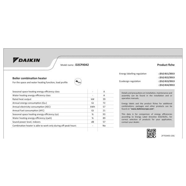 Daikin Premix VZ D2CPX042 42 kW Tam Yoğuşmalı Kombi - Görsel 7