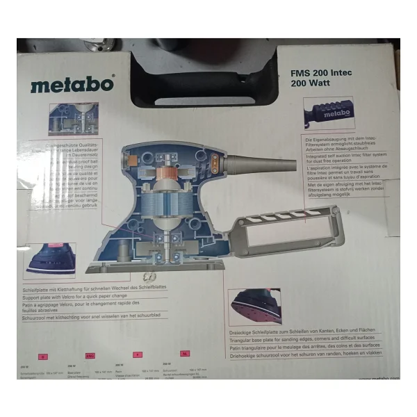 Metabo FMS 200 Intec Titreşimli Zımpara Makinesi - Görsel 2