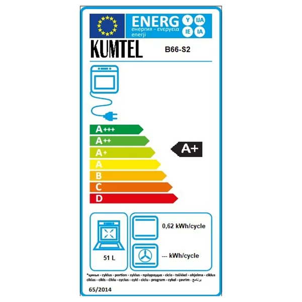 Kumtel B66-S2 MT Antrasit Cam Ankastre Fırın - Görsel 4