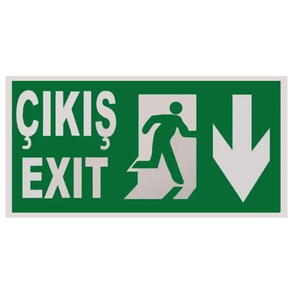 Pvc Levha - Çıkış/Exit Aşağı Yön - Görsel 2