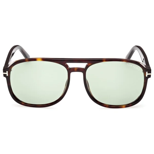 Tom Ford Rosco FT1022 52N Shiny Dark Havana-Light Green Güneş Gözlüğü - Görsel 2